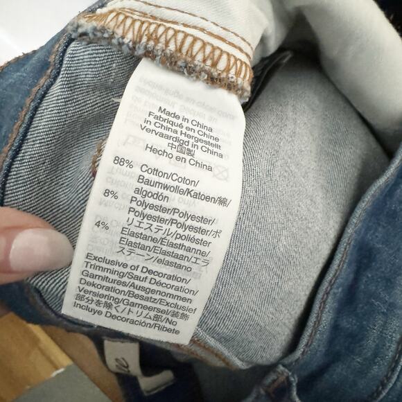 MADEWELL High Rise Cali Demi Boot Jeans Distressed 26 - Picture 12 of 13